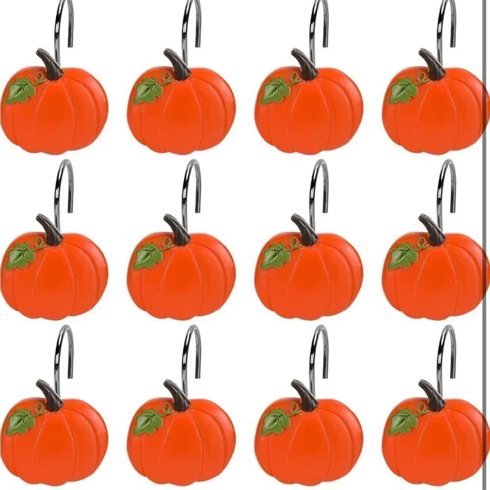 Pumpkin Shower Curtain Hooks
